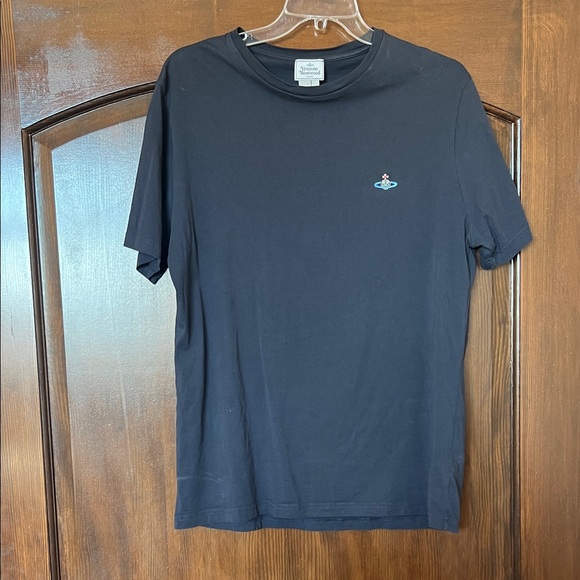 Vivienne Westwood Men's Navy Tee with Logo - Picture 1 of 3